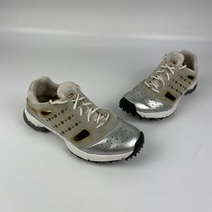 Adidas Climacool Women's Size 6.5 Gray Silver Lace Up Spike Golf Shoes 737189
